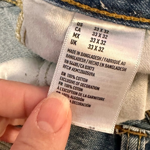 American Eagle Outfitters Men's Light Blue Straight Jeans - Picture 6 of 6